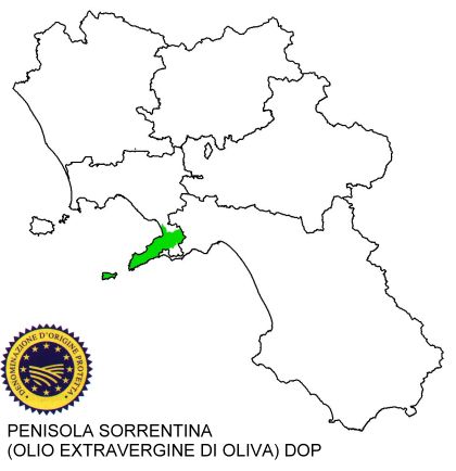 area di produzione olio penisola sorrentina