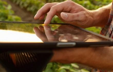 banner tablet e agricoltura